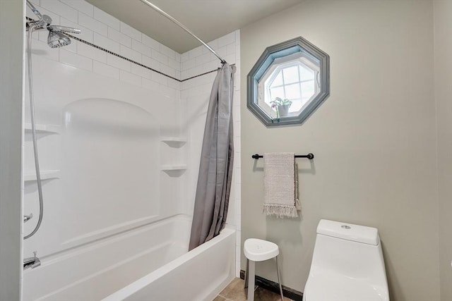 585 Sheridan St Unit 8, Chicopee, MA 01020 - bathroom with shower / bathtub combination with curtain and toilet