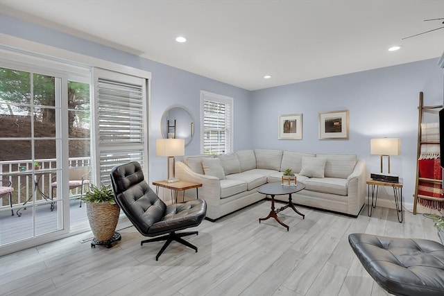 585 Sheridan St Unit 8, Chicopee, MA 01020 - living room featuring light wood-style floors and recessed lighting