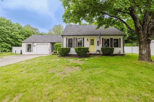 700 S Main St, Bellingham, MA 02019 - view of front facade with asphalt driveway, a garage, and a shingled roof