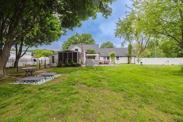 700 S Main St, Bellingham, MA 02019 - view of yard featuring a sunroom