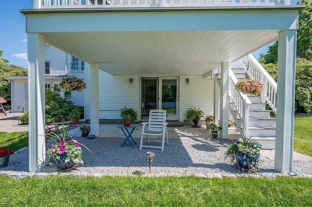 rear view of property with a patio area