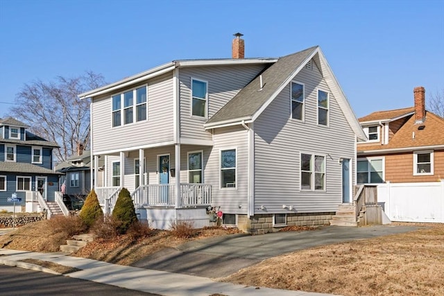 exterior space featuring a porch