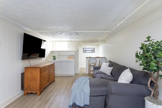 living room featuring light hardwood / wood-style flooring