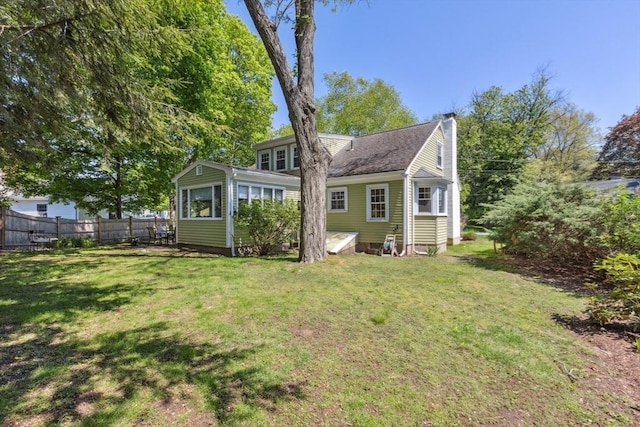 25 Piety Corner Rd, Waltham, MA 02451 - rear view of house with a chimney