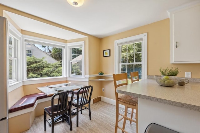 25 Piety Corner Rd, Waltham, MA 02451 - dining area featuring plenty of natural light, light wood-style flooring, and baseboards