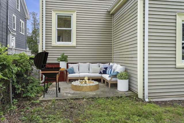 50 Howard St, Haverhill, MA 01830 - view of patio featuring an outdoor hangout area
