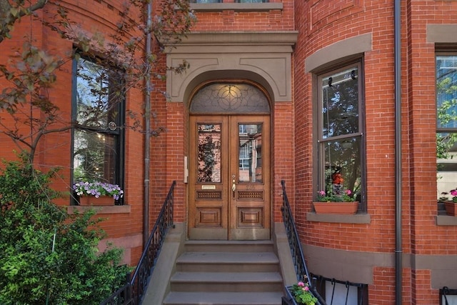 256 W Newton St Unit 1, Boston, MA 02116 - entrance to property featuring brick siding and french doors