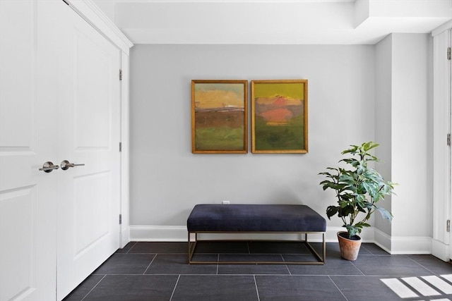 256 W Newton St Unit 1, Boston, MA 02116 - living area with baseboards and dark tile patterned floors
