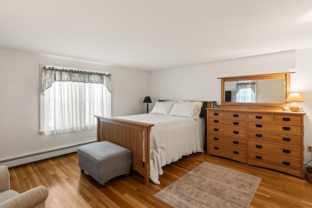 56 Fairwood Rd, Yarmouth, MA 02664 - bedroom with a baseboard radiator, wood finished floors, and multiple windows