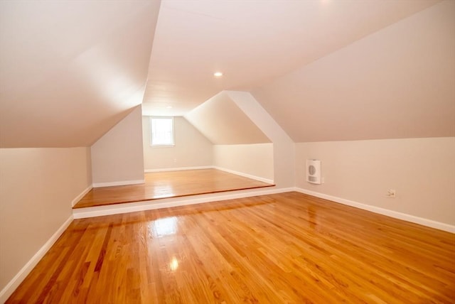 12 Kestrel Ln Unit 7, Westford, MA 01886 - additional living space featuring baseboards, lofted ceiling, and light wood-style floors