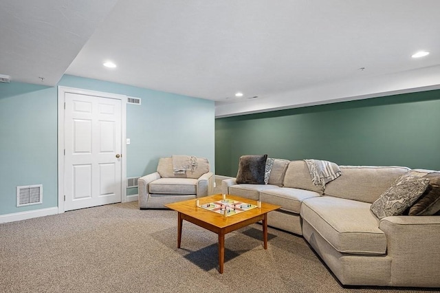 view of carpeted living room