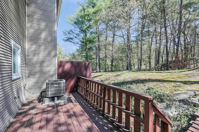 deck featuring central AC