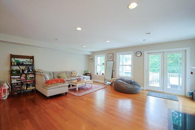 41 Webber St Unit 2, Malden, MA 02148 - living room featuring wood finished floors and recessed lighting