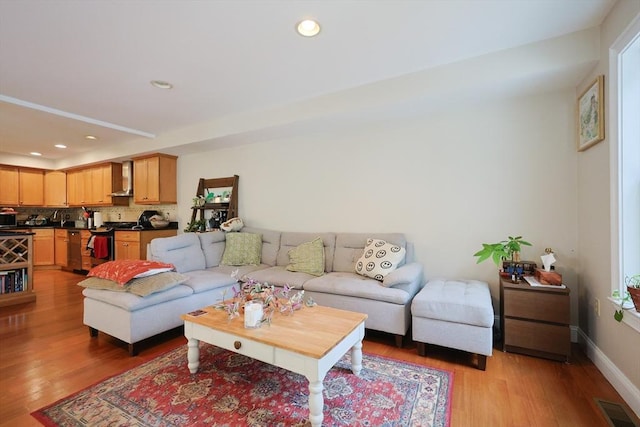 41 Webber St Unit 2, Malden, MA 02148 - living room with light wood-type flooring and recessed lighting