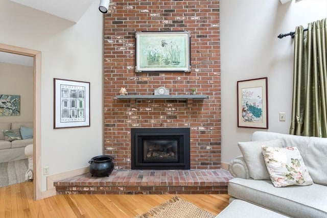 3 Dogwood Cir Unit 3, Franklin, MA 02038 - living room featuring wood finished floors and a fireplace