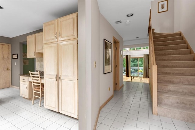 3 Dogwood Cir Unit 3, Franklin, MA 02038 - kitchen featuring light brown cabinets, light tile patterned flooring, and baseboards