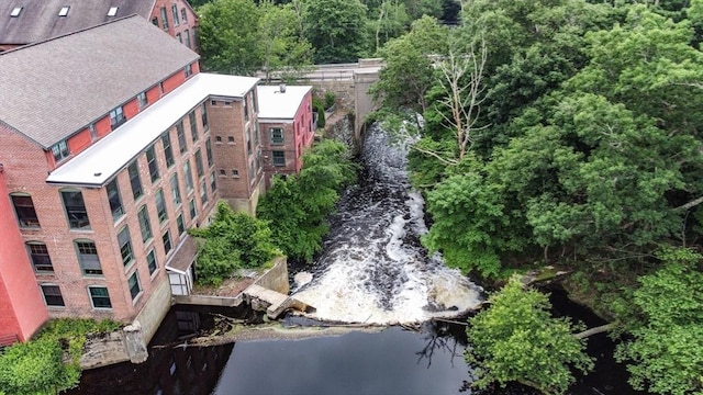 14 Sanford St Unit 21, Medway, MA 02053 - aerial view of property and surrounding area featuring a nearby body of water