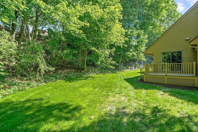 22 Grove Pl Unit 4, Winchester, MA 01890 - view of grassy yard featuring a wooden deck