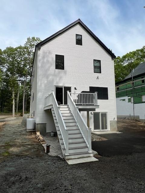 24 Cooper Rd, Webster, MA 01570 - rear view of property with stairs