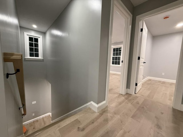 24 Cooper Rd, Webster, MA 01570 - corridor with light wood-style flooring, baseboards, and recessed lighting
