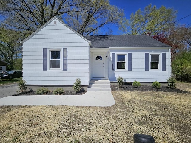 view of front of home featuring roof with shingles
