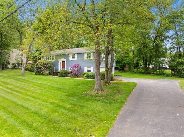 16 Fencourt, Canton, MA 02021 - bi-level home featuring a front lawn and driveway
