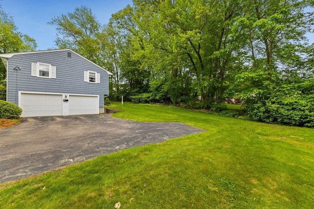 16 Fencourt, Canton, MA 02021 - view of property exterior with driveway, a garage, and a yard