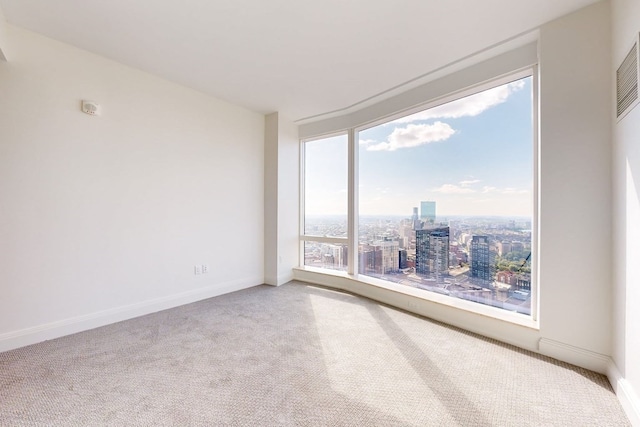 carpeted empty room featuring plenty of natural light