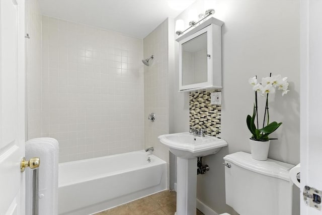 216 Cedar St Unit 3, Somerville, MA 02144 - bathroom featuring bathtub / shower combination and tile patterned floors