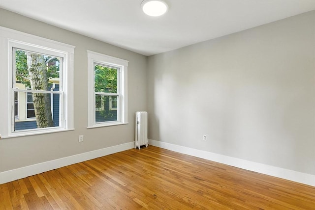 216 Cedar St Unit 3, Somerville, MA 02144 - empty room featuring radiator heating unit and light wood-type flooring