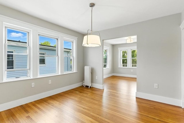 216 Cedar St Unit 3, Somerville, MA 02144 - spare room featuring radiator and light wood finished floors