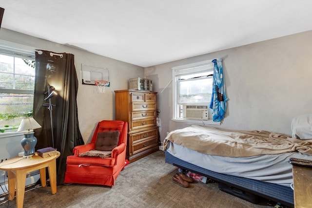 bedroom with carpet floors