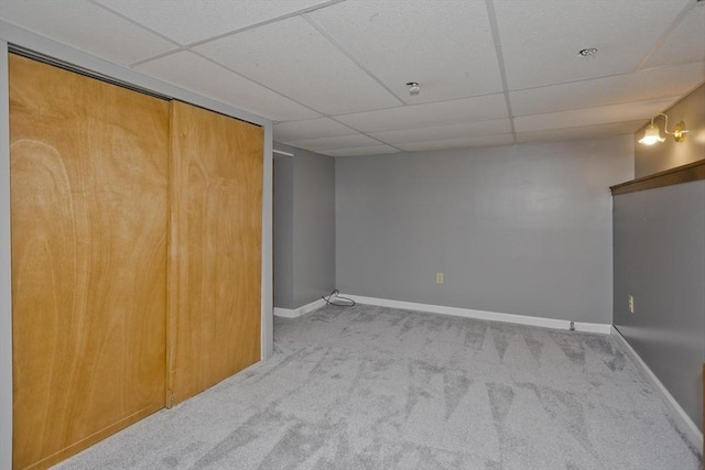 12 Allen St, Chicopee, MA 01020 - unfurnished bedroom with a paneled ceiling, carpet, and a closet