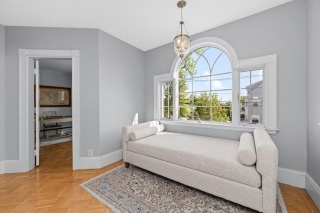sitting room with baseboards