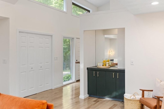 11 Running Stream Rd, Rehoboth, MA 02769 - foyer entrance with light wood-type flooring, a towering ceiling, and recessed lighting