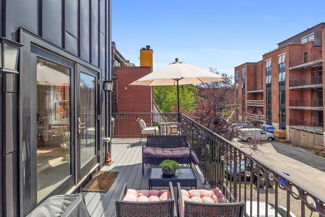 exterior space with an outdoor hangout area