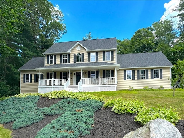 111 Country Club Pl, Southbridge, MA 01550 - colonial inspired home with a porch and a front yard