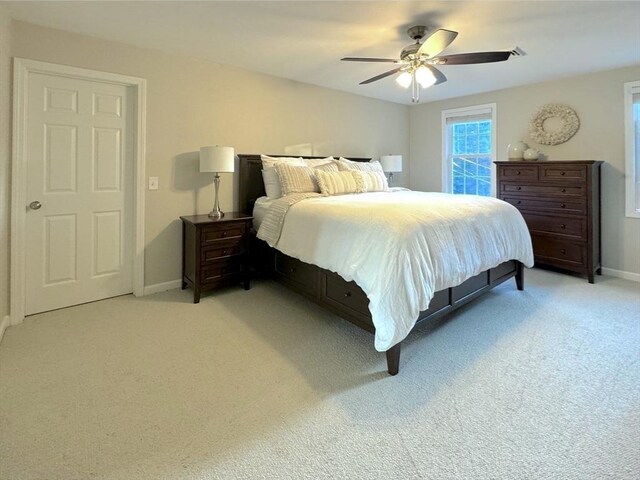 111 Country Club Pl, Southbridge, MA 01550 - bedroom with light carpet and a ceiling fan