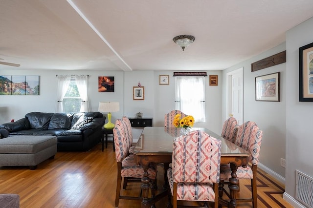 29 Wituwamat Rd, Weymouth, MA 02191 - dining room featuring wood finished floors and ceiling fan