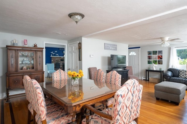 29 Wituwamat Rd, Weymouth, MA 02191 - dining area featuring light wood finished floors and a ceiling fan