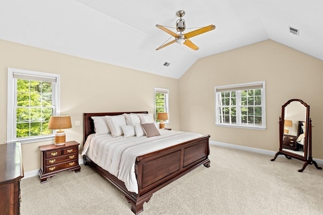 102 Saddleworth Way, Middleboro, MA 02346 - bedroom with light carpet, lofted ceiling, and a ceiling fan