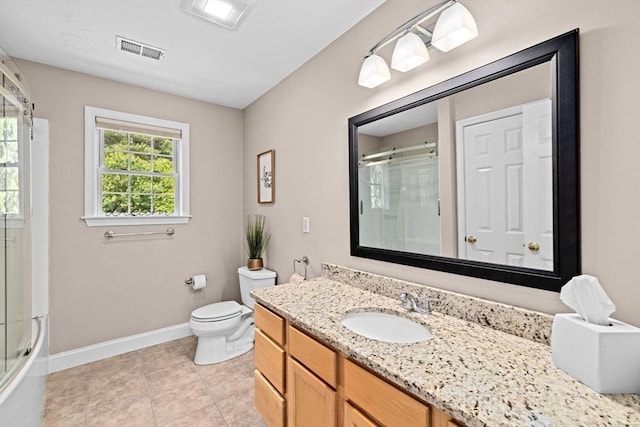 102 Saddleworth Way, Middleboro, MA 02346 - full bathroom featuring an enclosed shower, vanity, and tile patterned floors