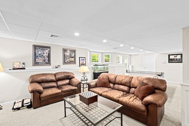 102 Saddleworth Way, Middleboro, MA 02346 - carpeted living area with recessed lighting and baseboards