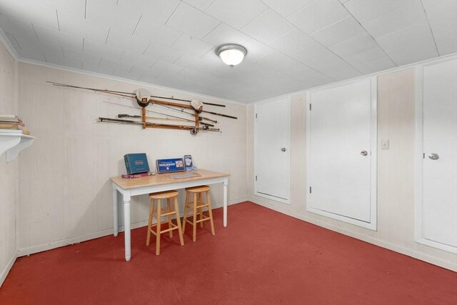 22 Wallace Pt, Bourne, MA 02532 - office area featuring baseboards
