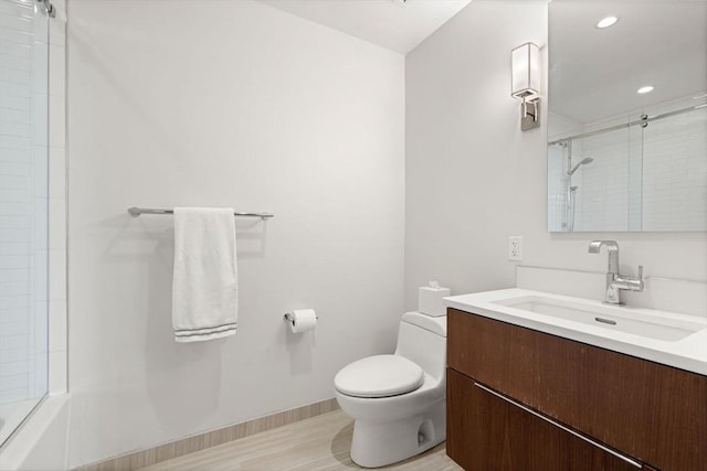 43 Westland Ave Unit 512, Boston, MA 02115 - full bath with baseboards, recessed lighting, toilet, and vanity