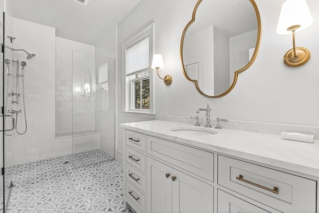 4 Norwood St, Winchester, MA 01890 - bathroom with a tile shower and vanity
