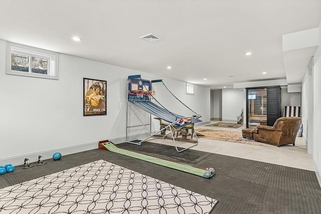 4 Norwood St, Winchester, MA 01890 - exercise area with recessed lighting and carpet flooring