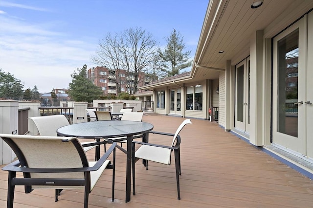 99 Florence St Unit 40-2B, Newton, MA 02467 - deck with outdoor dining space