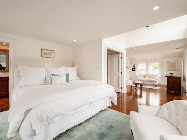 11 Water St, Duxbury, MA 02332 - bedroom with wood finished floors and recessed lighting
