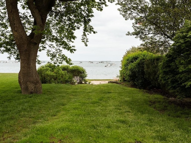 11 Water St, Duxbury, MA 02332 - view of green lawn featuring a water view
